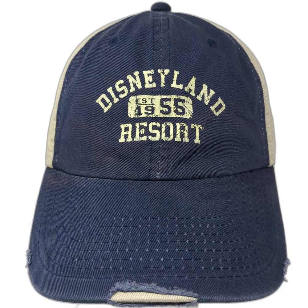 Disneyland Resort Baseball Cap Blue Beige One Size Cotton Slideback Graphic Hat